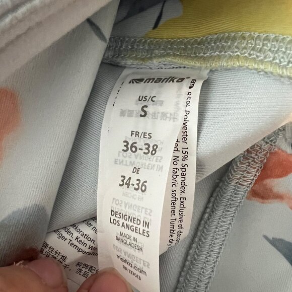 Marika Mid Calf Capri Legging‎ Size S Floral Cell Pocket 22" Inseam NWT - Picture 7 of 8